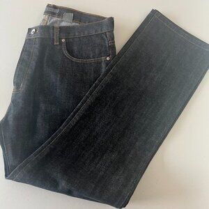 Made In USA John Varvatos Jeans Mens Size 36L Button Fly Blue Denim